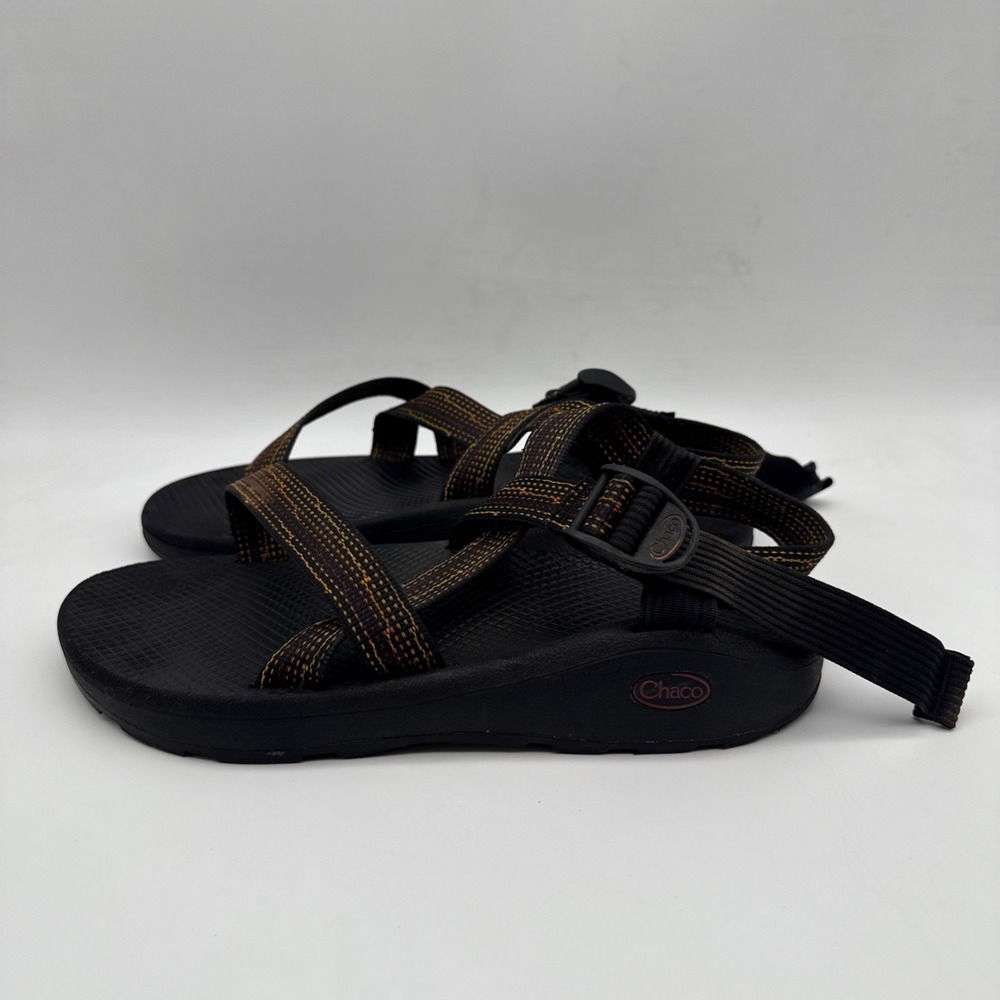 Men's Z Cloud Chaco Sandals Size 10M Orange and Black Straps Shoes
